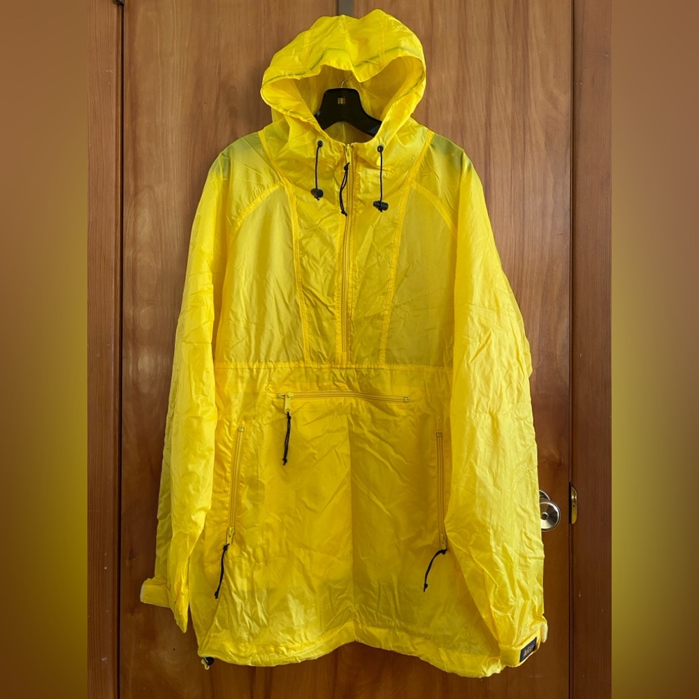 Vintage REI Rain Jacket Long Packable Yellow Unisex Size XL